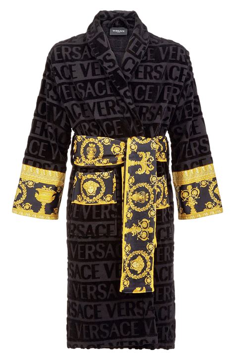 black white versace|Versace black and white robe.